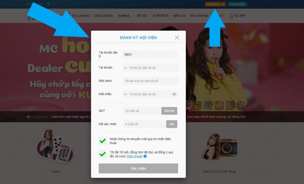 cách đăng ký ku casino
